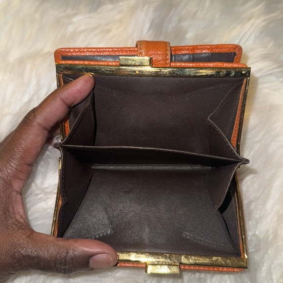 Loewe Gold Kisslock Anagram Cardholder Wallet GUC - Picture 7 of 13